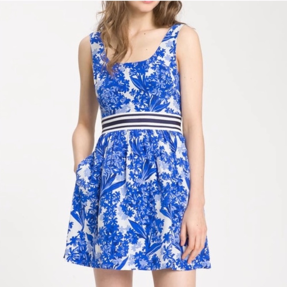 Juicy Couture Blue Hyacinth Floral Dress Size 0